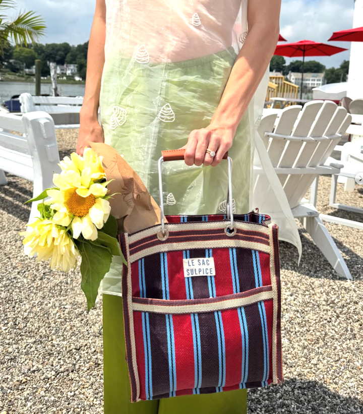 Palma Mini Metal Handle Tote - Cassis