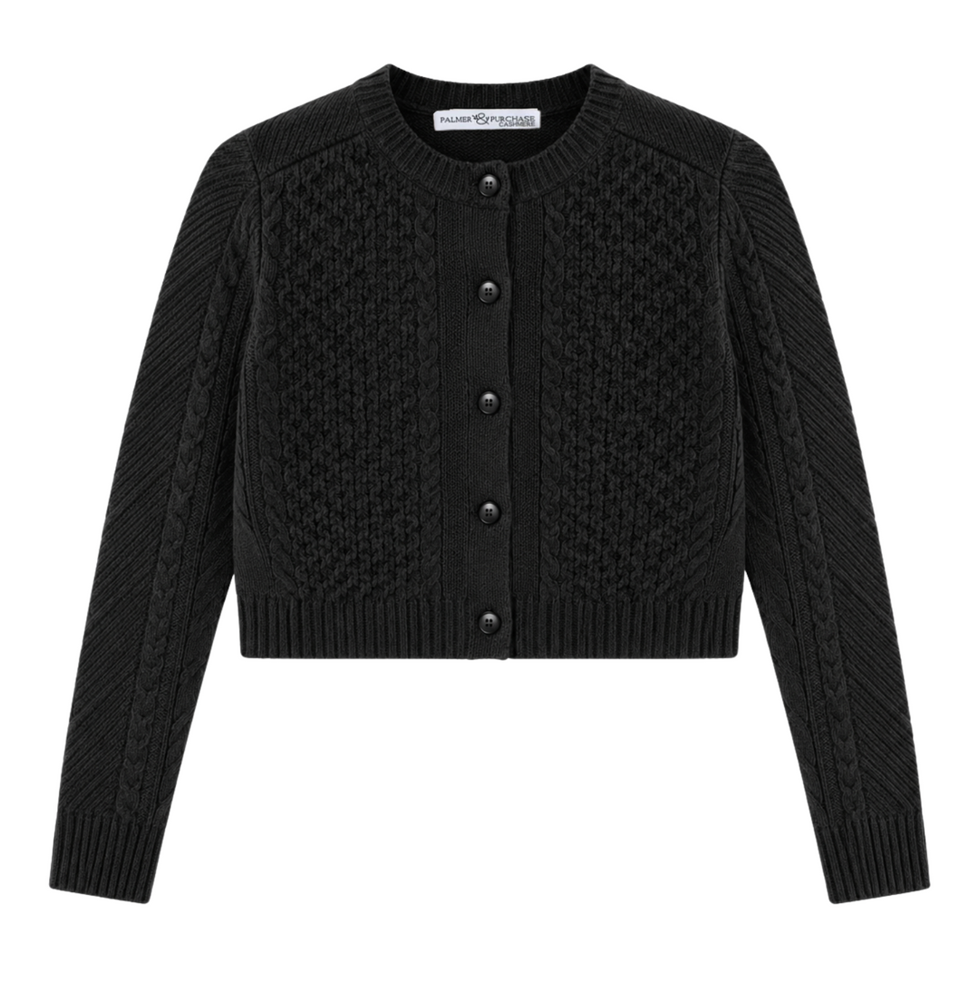 Mixed Cable Cardigan-Rockpool