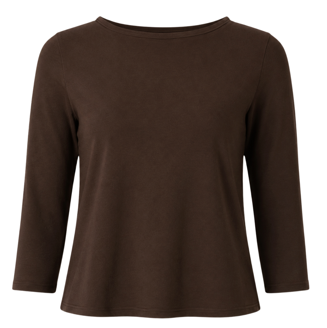 Ponte Knit Top - Chocolate