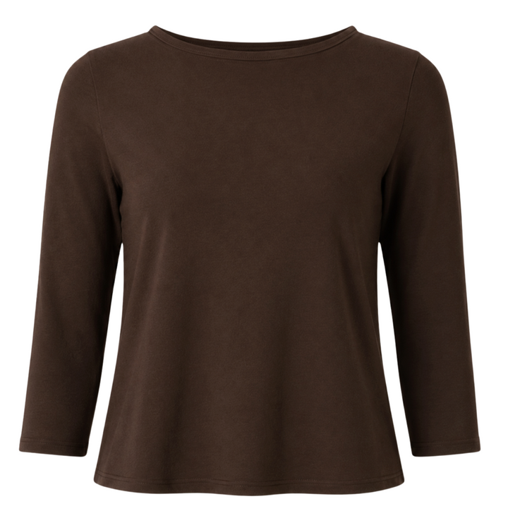 Ponte Knit Top - Chocolate