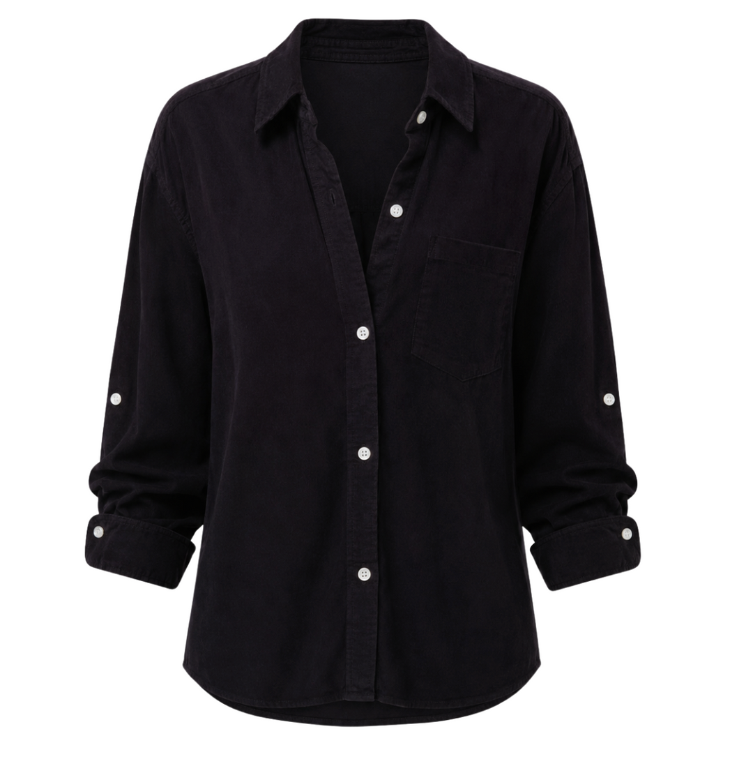 Kayla Shirt Corduroy - Charcoal