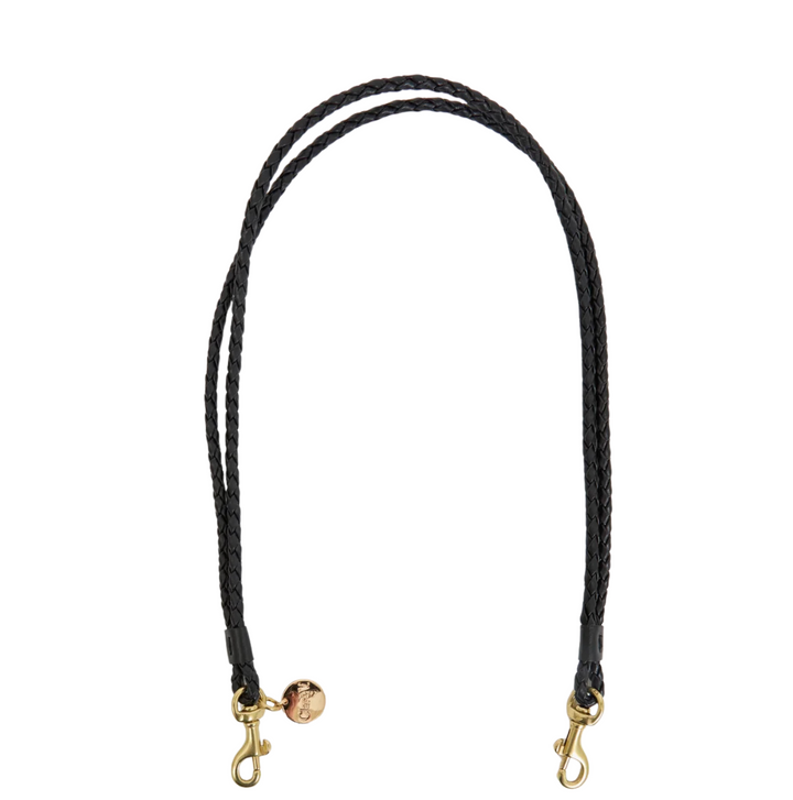 Shoulder Strap - Black Double Braids