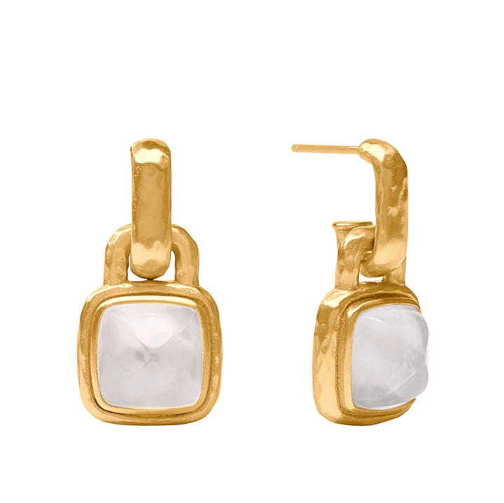 Sahara Hoop & Charm Earring - Iridescent Clear Crystal