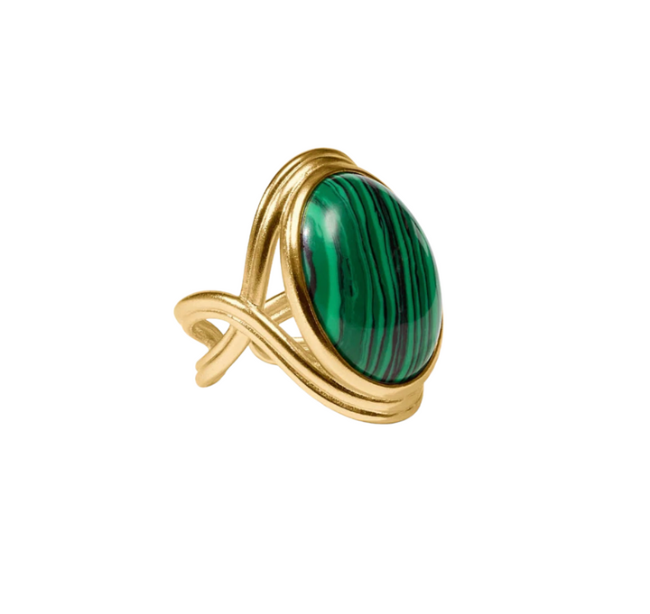 Essex Statement Ring - Malachite Green