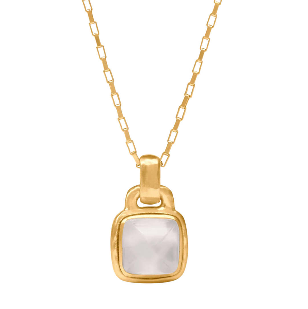 Sahara Solitaire Necklace - Iridescent Clear Crystal