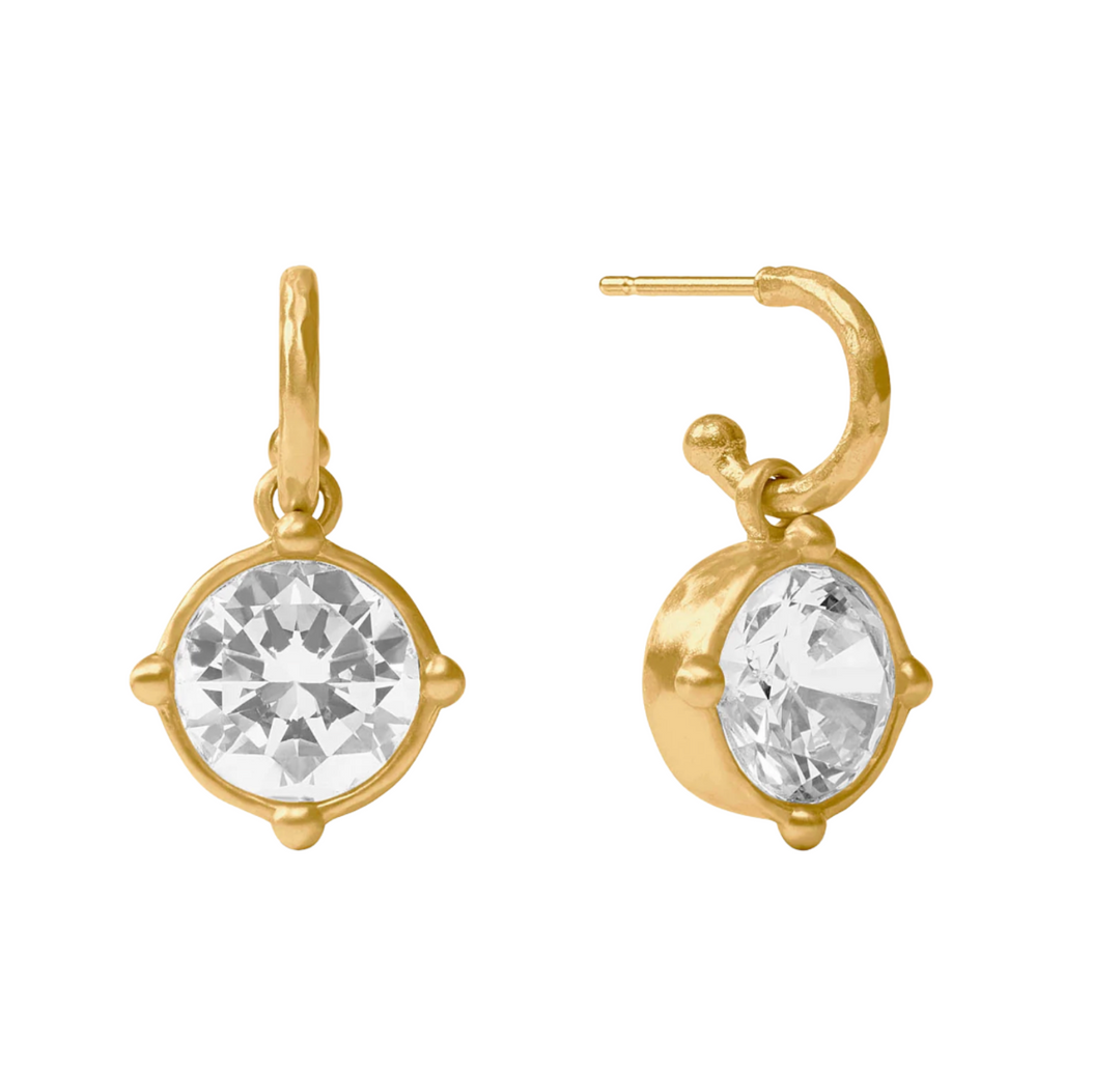 Honeybee Hoop & Charm Earring - Cubic Zirconia