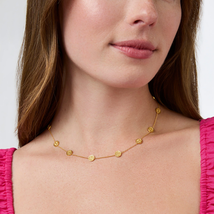 Valencia Delicate Station Necklace - Gold