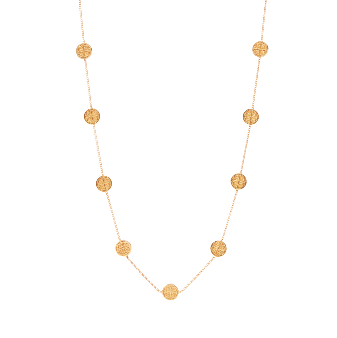 Valencia Delicate Station Necklace - Gold