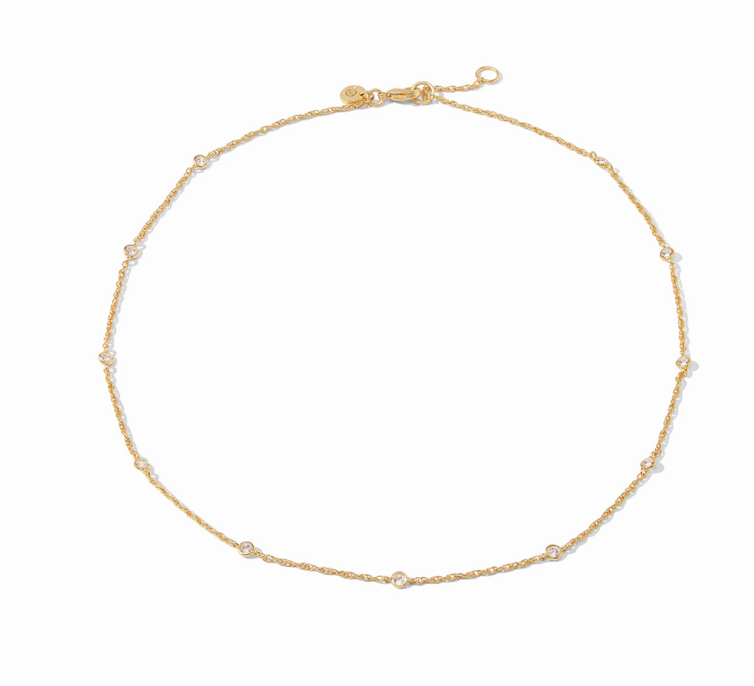 Celeste Delicate Station Necklace - Cubic Zirconia