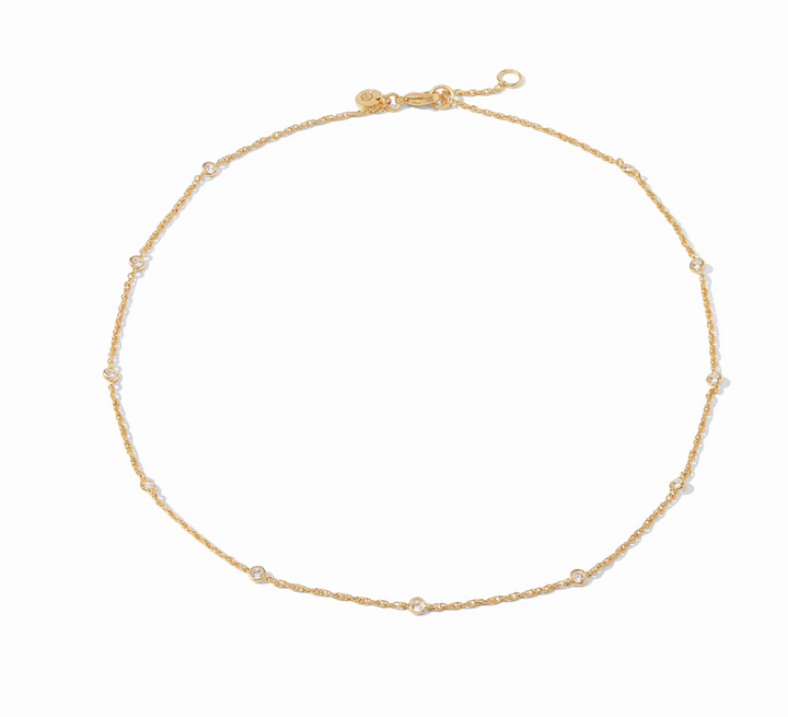 Celeste Delicate Station Necklace - Cubic Zirconia