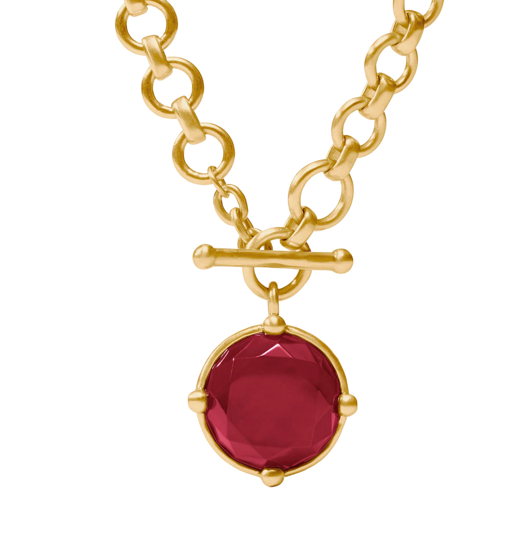 Honeybee Demi Necklace - Iridescent Ruby Red