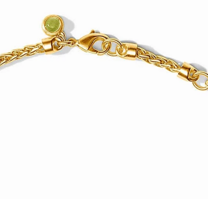 Cobblestone Demi Necklace - Green Cat's Eye
