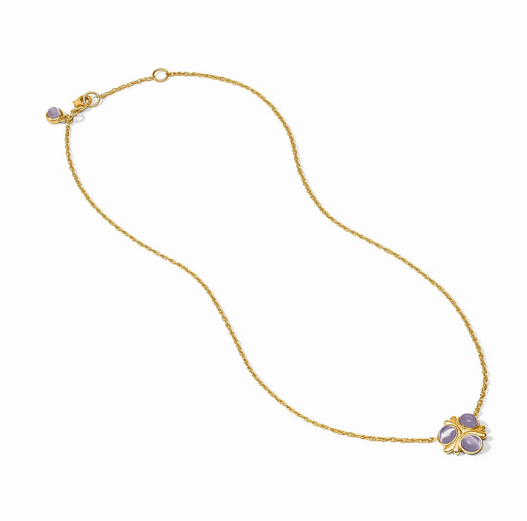 Cobblestone Delicate Necklace - Blue Cat's Eye