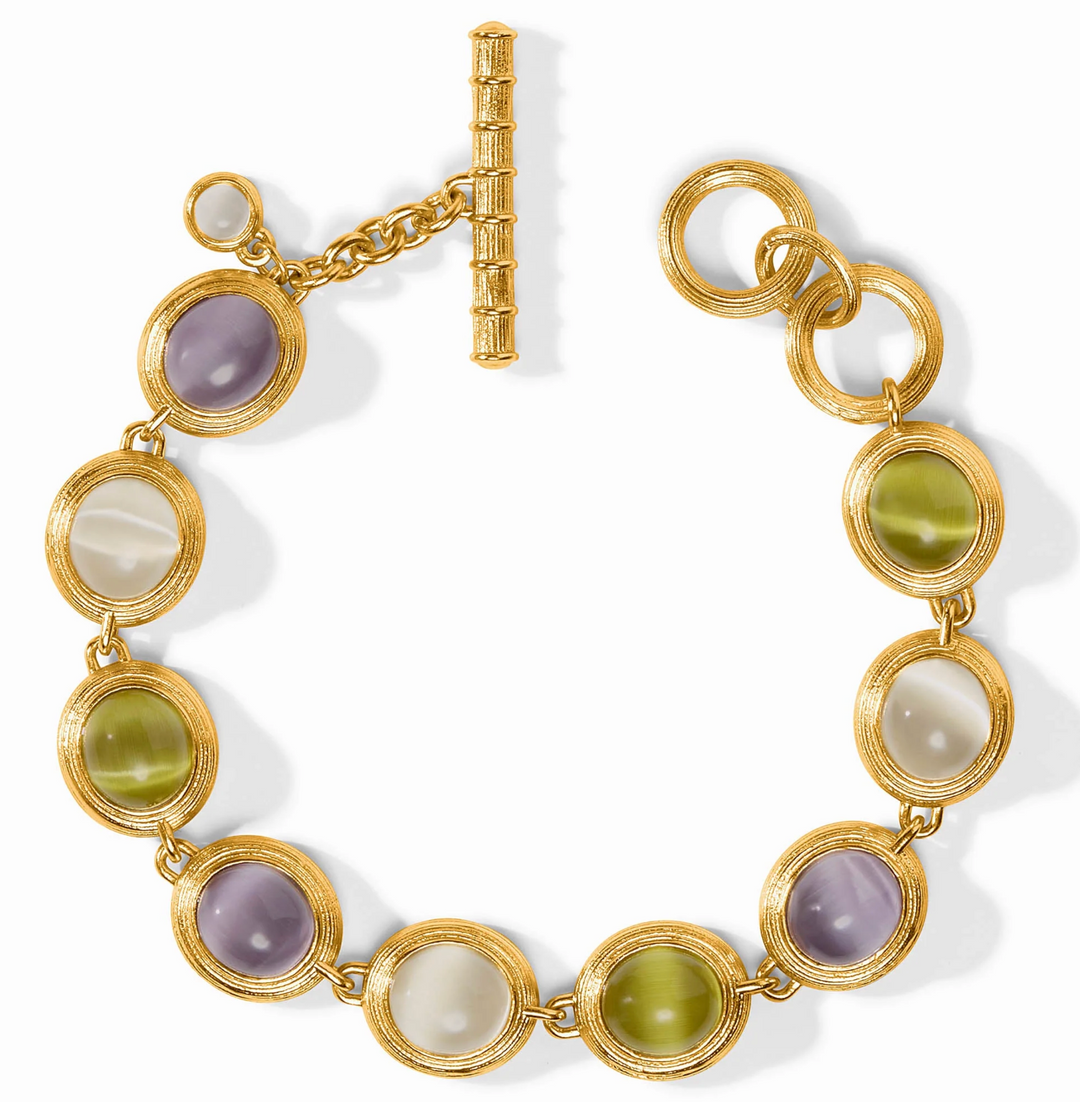 Cobblestone Tennis Bracelet - Green Cat's Eye