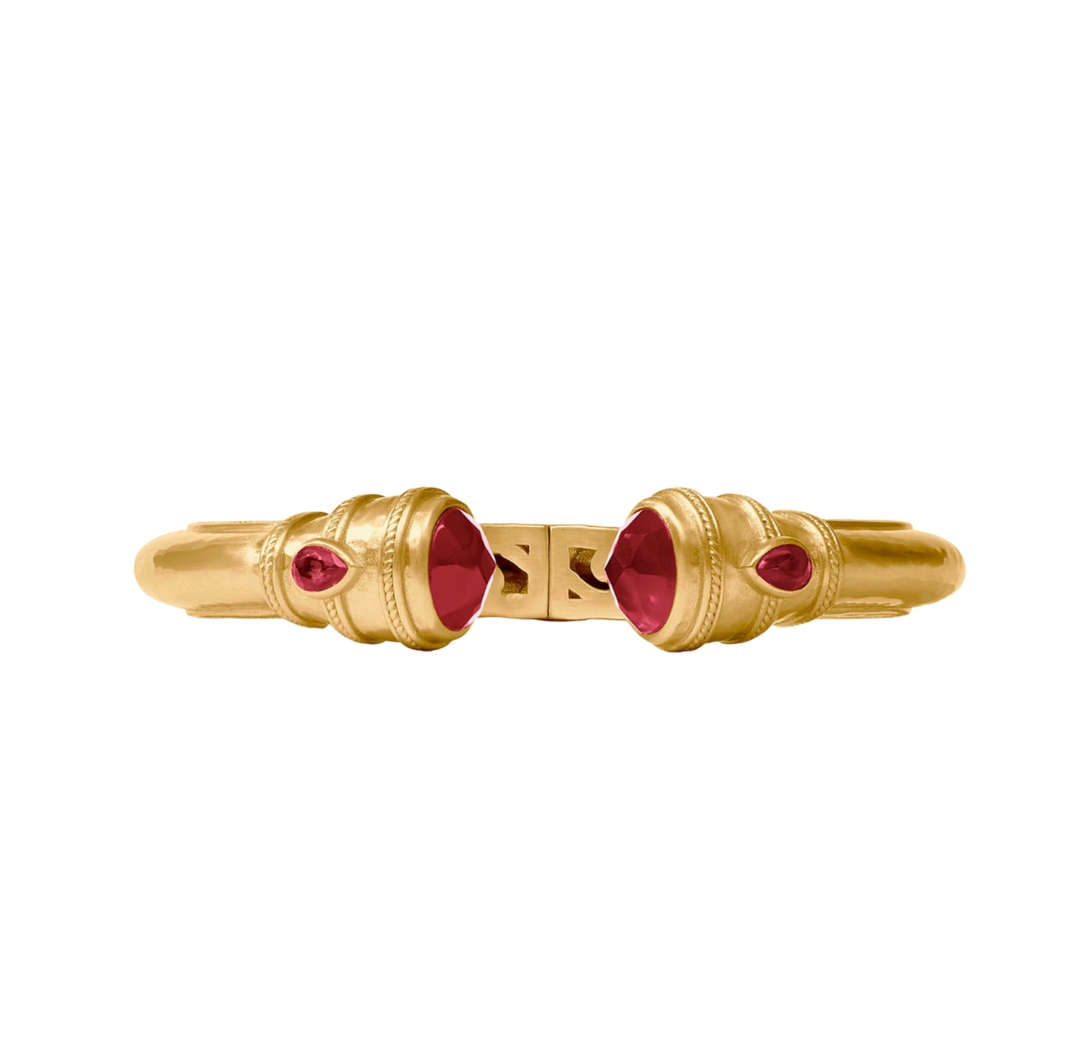 Cannes Demi Cuff - Iridescent Ruby Red