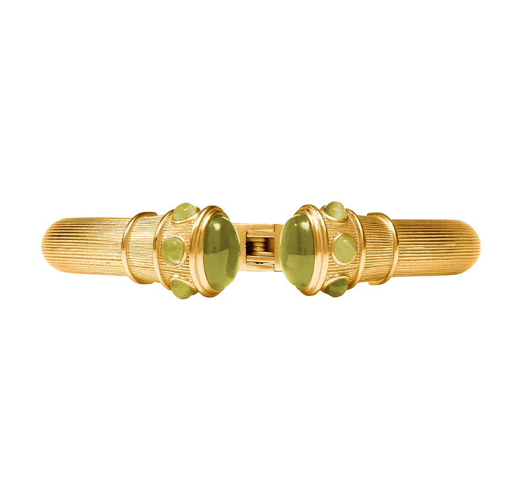 Cobblestone Demi Cuff - Green Cat's Eye