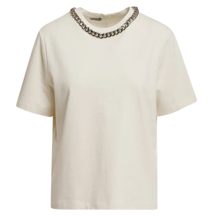 T-Shirt w/ Chain - Off White