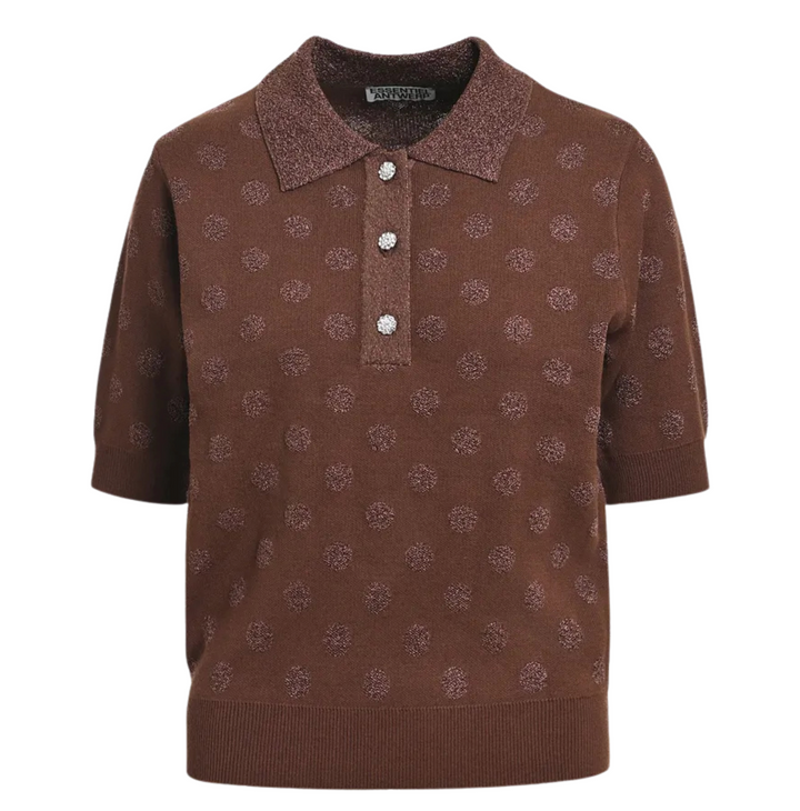 Knit Polo - Brown
