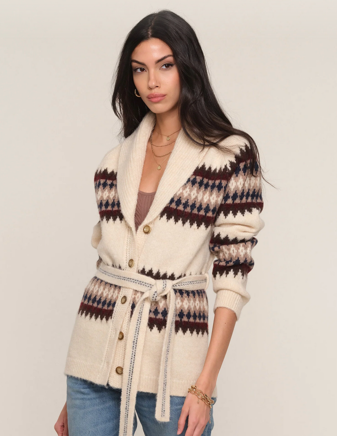 Fair Isle Cardigan - Ivory
