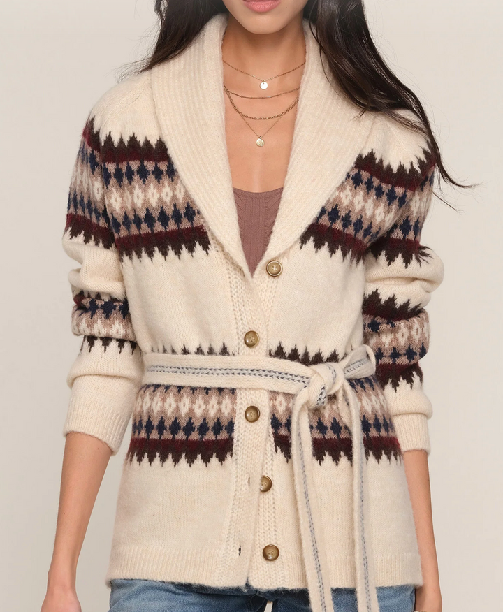 Fair Isle Cardigan - Ivory