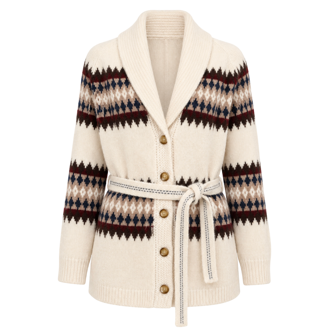 Fair Isle Cardigan - Ivory