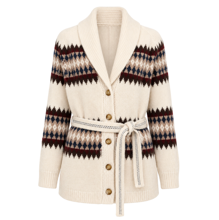 Fair Isle Cardigan - Ivory