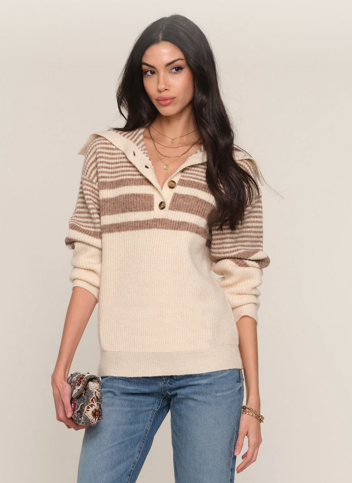 Cambria Stripe Sweater - Oatmeal
