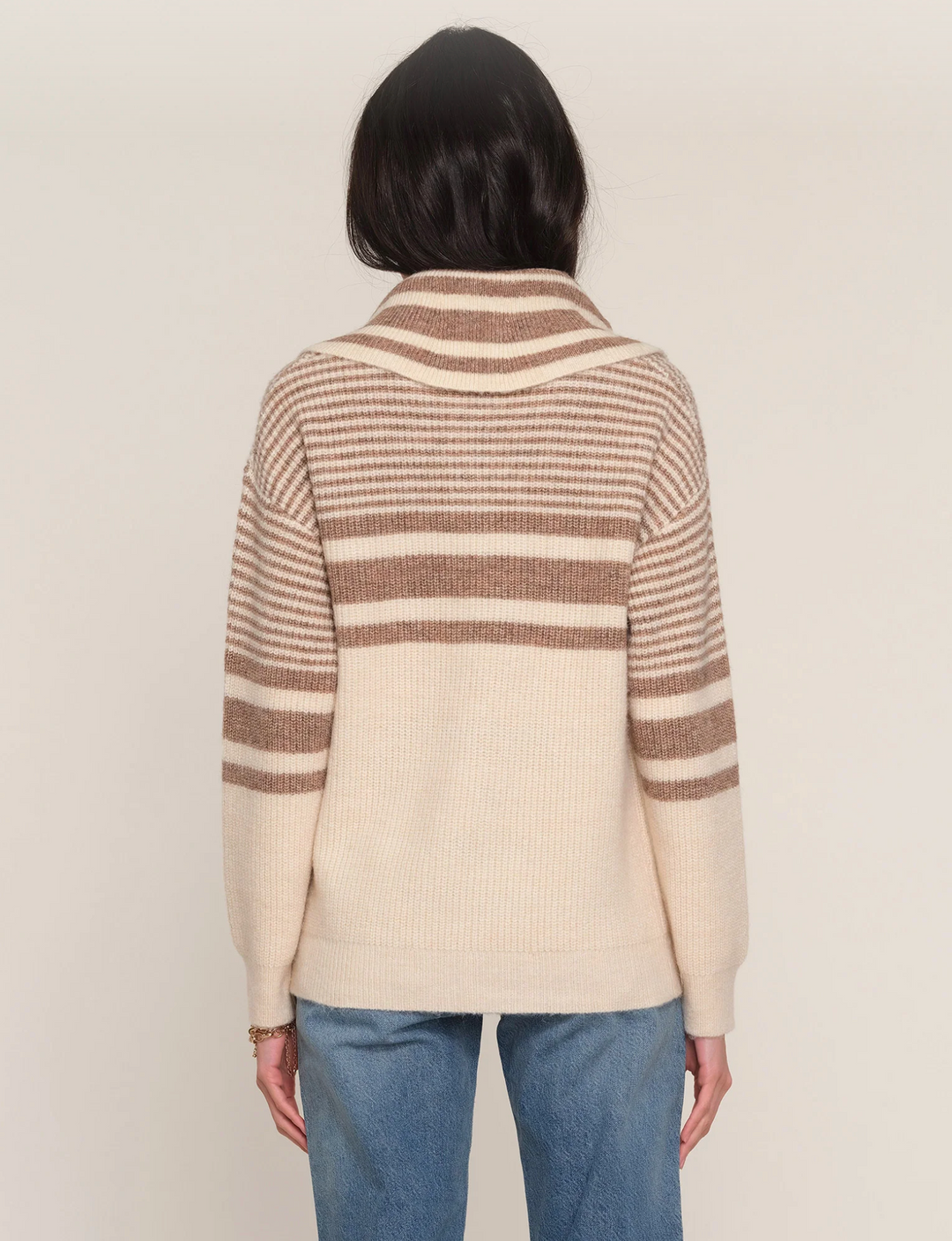 Cambria Stripe Sweater - Oatmeal