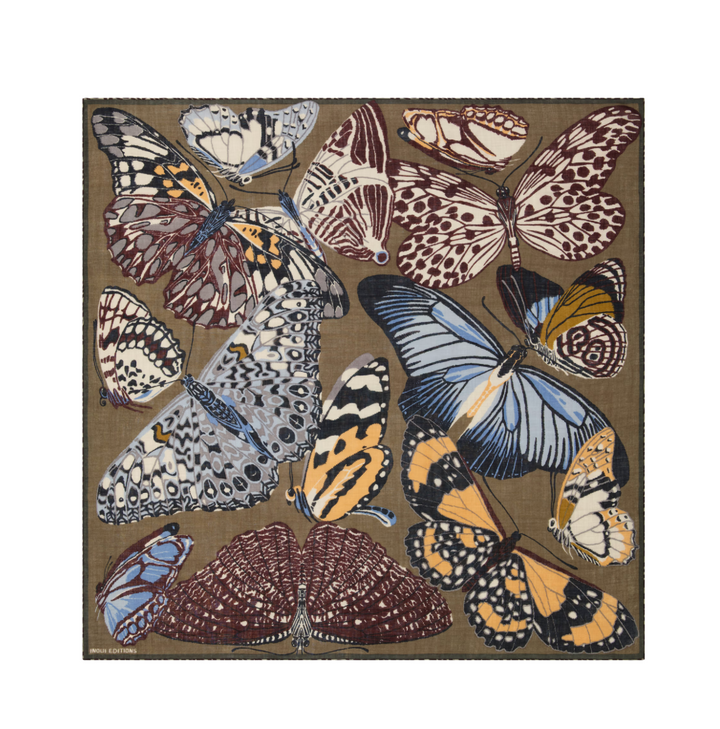 Square 130 - Khaki Butterflies