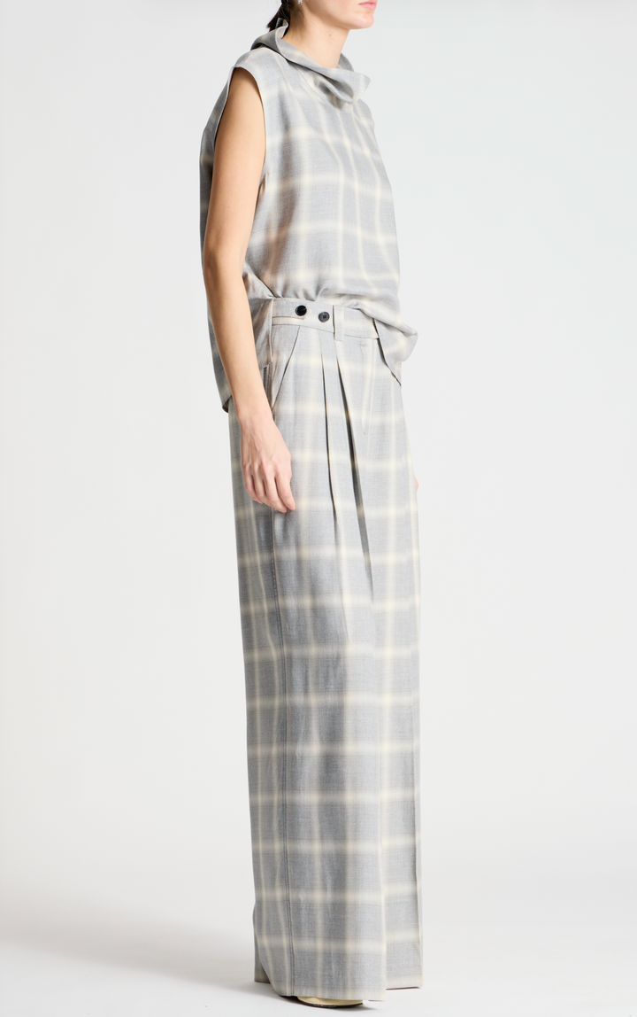 Nyra Top - Grey/White