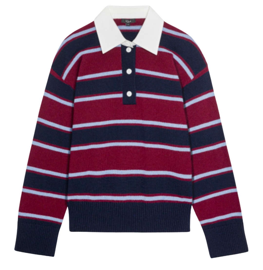 Paxton Sweater - Boysenberry Stripe