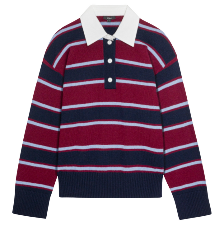Paxton Sweater - Boysenberry Stripe