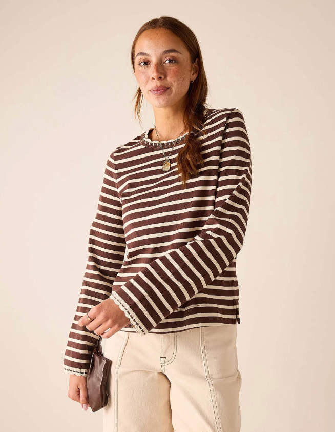 Mariner Tee - Espresso/Cream