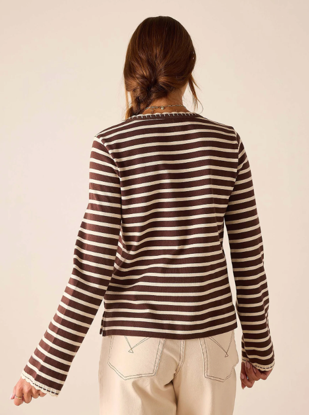 Mariner Tee - Espresso/Cream
