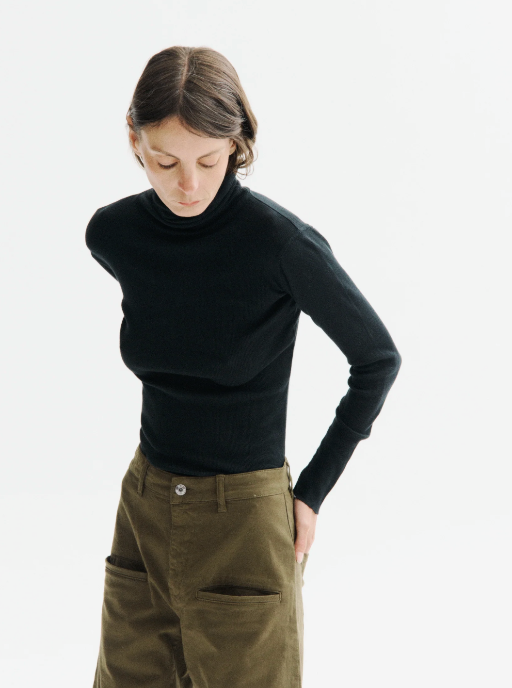 Rebbeca Rib Turtleneck - Black