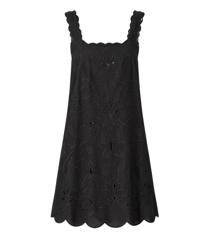 Nadia Dress - Black Embroidery