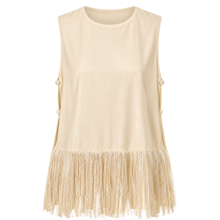 Jessie Top - Cream Fringe