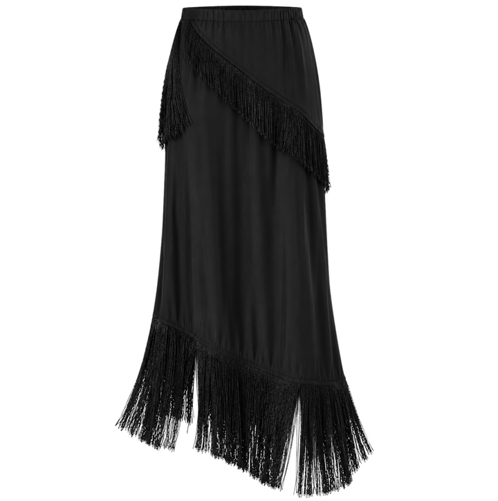 Anita Skirt - Black Fringe