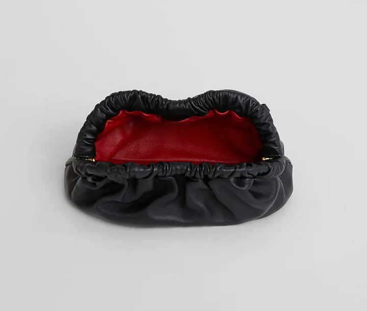 Mini Cloud Clutch- Black/Flamma