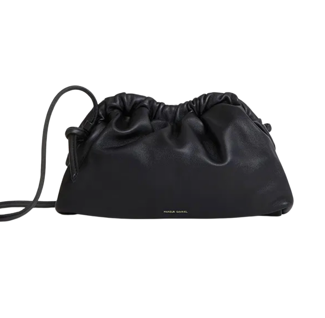 Mini Cloud Clutch- Black/Flamma