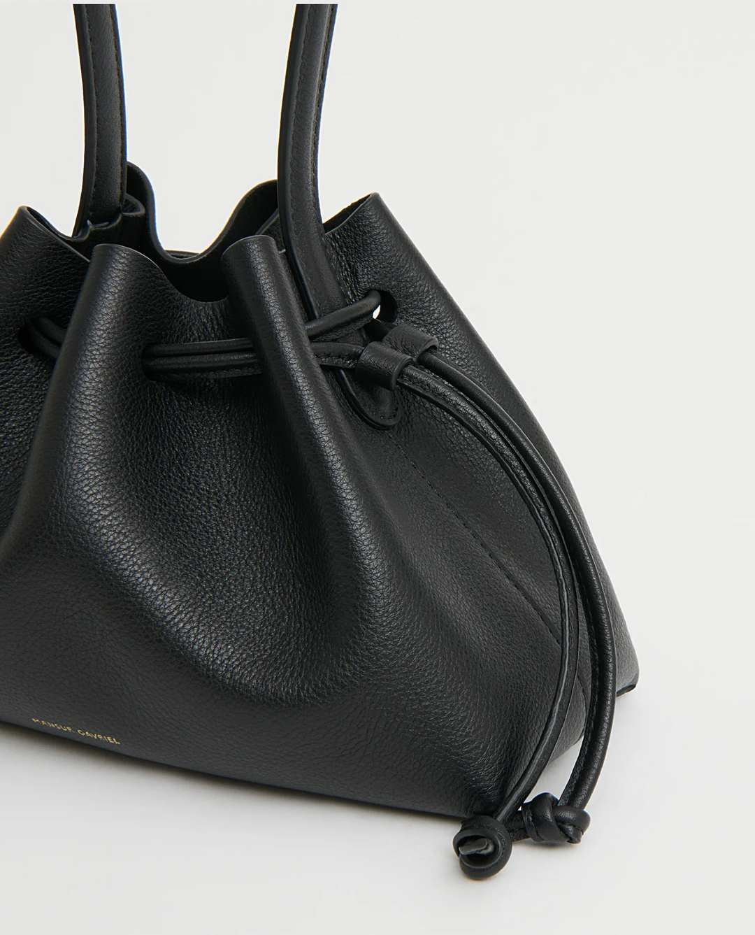 Drawstring Pouchette- Black
