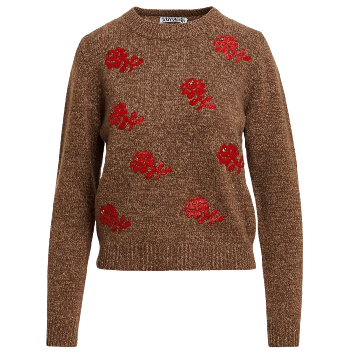 Wool Sweater - Brown/Red