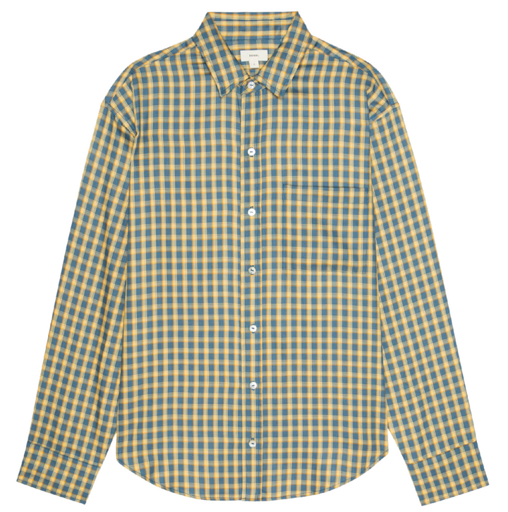 Tencel Plaid Shirt - Lake/Butter