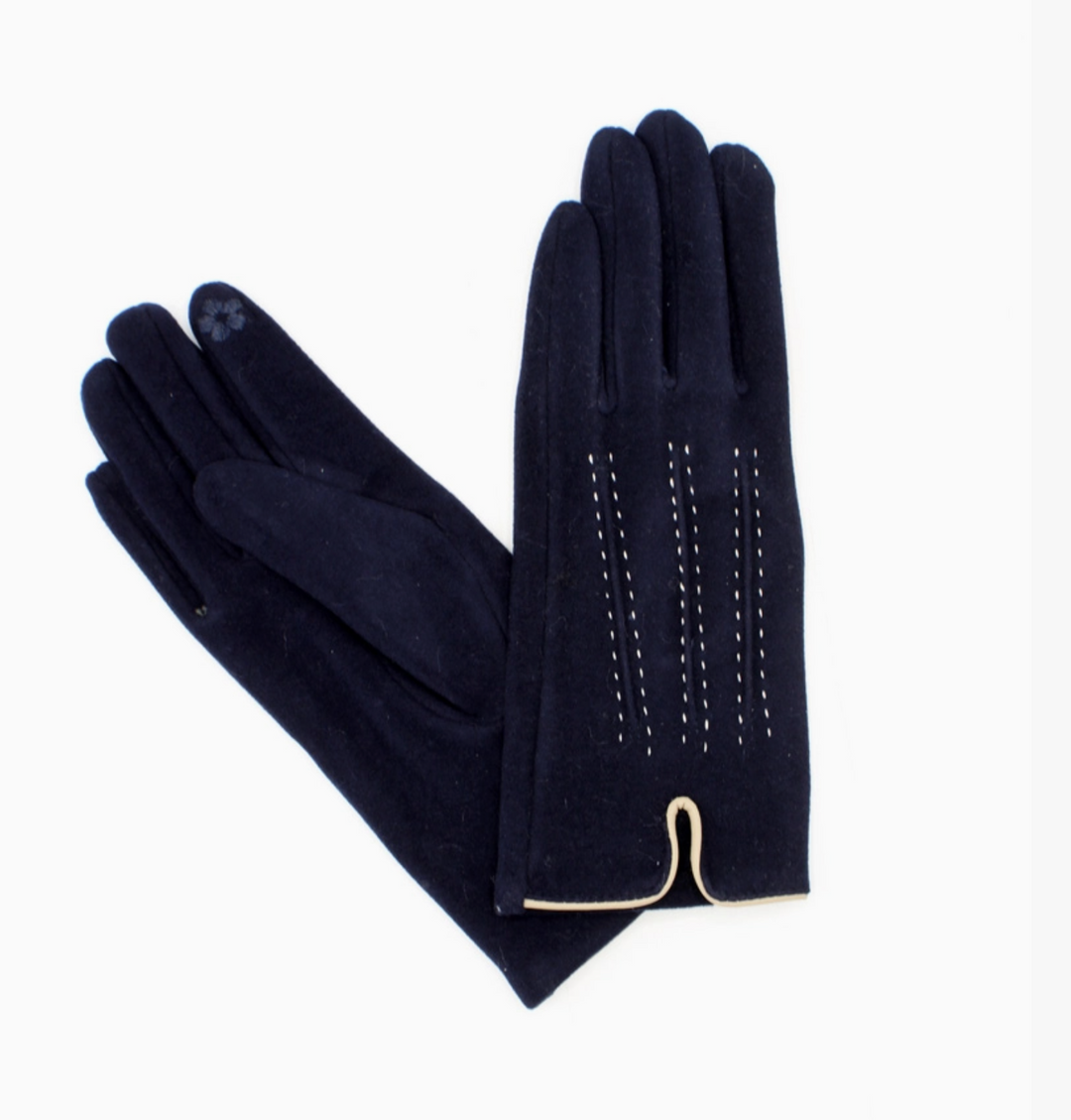 Stitch Gloves- Navy