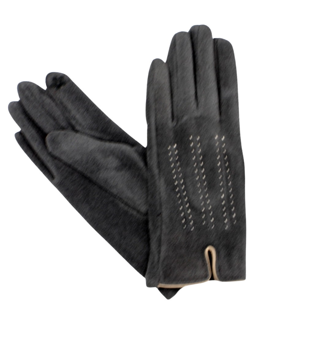 Stitch Gloves- Dark Grey