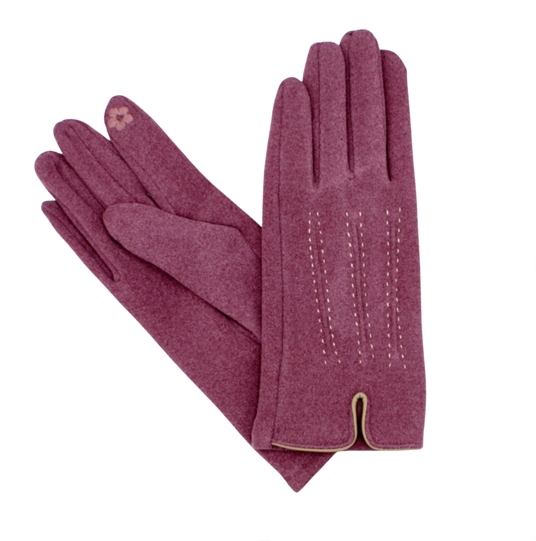 Stitch Gloves- Rose