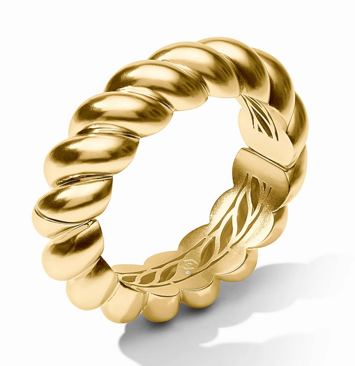 Ravello Statement Hinge Bangle - Gold