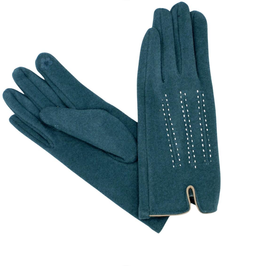 Stitch Gloves- Teal