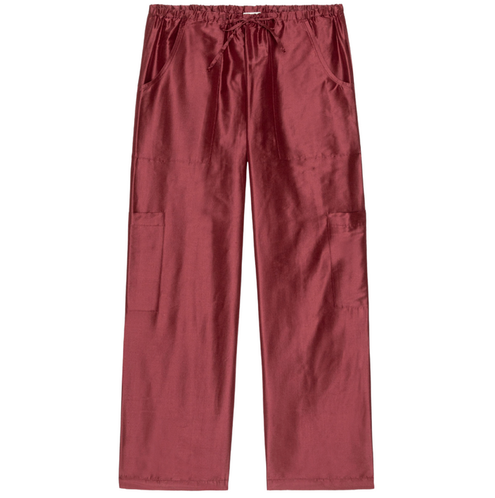 Taffeta Cargo Pant - Oxblood