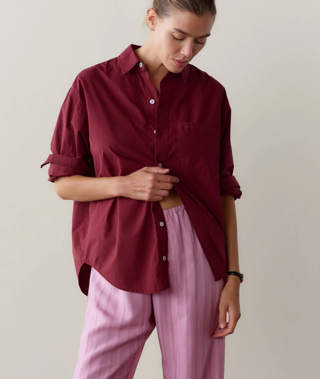 Shadow Stripe Simple Pant - Roz